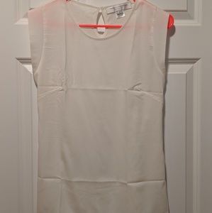 White Sheet NWOT Sheer Cap Sleeve Top Small FCUK